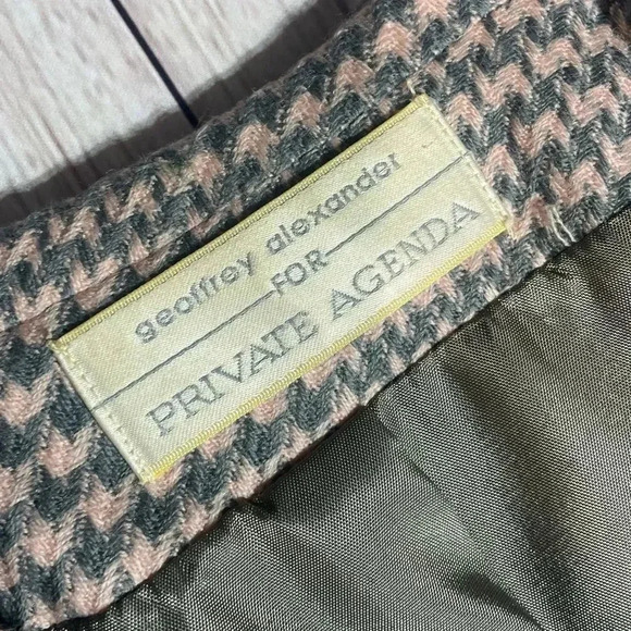 90s Vintage Pink and Gray Tweed Blazer Geoffrey Alexander for PRIVATE AGENDA - Picture 2 of 6